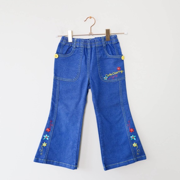 Little BobDog Bellbottom Jeans 9 Months EUC - Picture 1 of 7